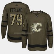 Maglia Hockey Calgary Flames Micheal Ferland 2018 Salute To Service Verde Militare
