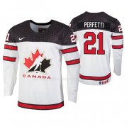 Maglia Hockey Canada Cole Perfetti 2019 Hlinka Gretzky Cup Bianco