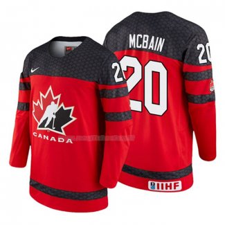Maglia Hockey Canada Jack Mcbain 2018 Iihf World Championship Giocatore Rosso