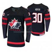 Maglia Hockey Canada Joel Hofer 2020 Iihf World Junior Championship Nero