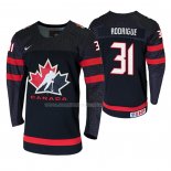Maglia Hockey Canada Olivier Rodrigue 2020 Iihf World Junior Championship Nero