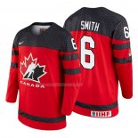 Maglia Hockey Canada Ty Smith 2018 Iihf World Championship Giocatore Rosso