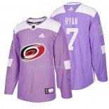 Maglia Hockey Carolina Hurricanes Derek Ryan 2018 Fights Cancer Viola