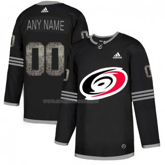 Maglia Hockey Carolina Hurricanes Personalizzate Black Shadow Nero