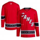 Maglia Hockey Carolina Hurricanes Reverse Throwback Autentico Blank Rosso