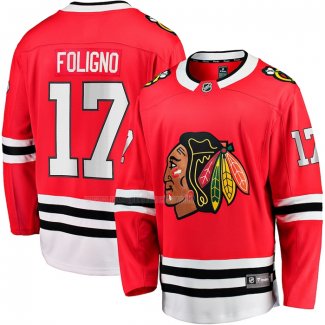 Maglia Hockey Chicago Blackhawks Nick Foligno Home Breakaway Rosso