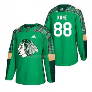 Maglia Hockey Chicago Blackhawks Patrick Kane 2018 Dia de San Patricio Verde