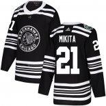 Maglia Hockey Chicago Blackhawks Stan Mikita Autentico 2019 Winter Classic Nero