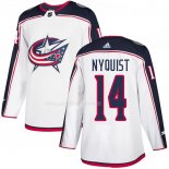 Maglia Hockey Columbus Blue Jackets Gustav Nyquist Road Autentico Bianco