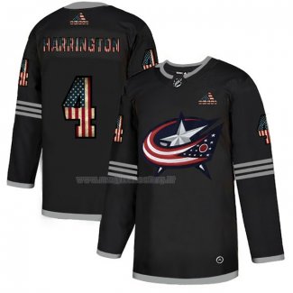 Maglia Hockey Columbus Blue Jackets Harrington 2020 USA Flag Nero