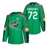 Maglia Hockey Columbus Blue Jackets Sergei Bobrovsky 2018 Dia de San Patricio Verde