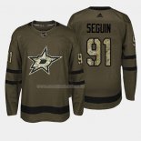 Maglia Hockey Dallas Stars Tyler Seguin 2018 Salute To Service Verde Militare