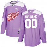 Maglia Hockey Detroit Red Wings Personalizzate Viola