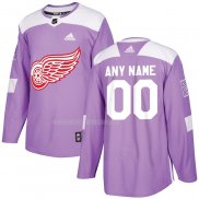 Maglia Hockey Detroit Red Wings Personalizzate Viola