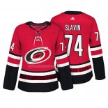 Maglia Hockey Donna Carolina Hurricanes Jaccob Slavin Autentico Giocatore Rosso