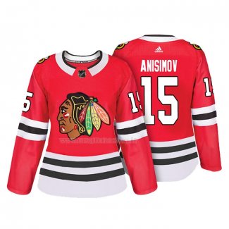 Maglia Hockey Donna Chicago Blackhawks Artem Anisimov Autentico Giocatore Rosso