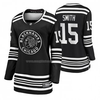 Maglia Hockey Donna Chicago Blackhawks Zack Smith Premier Alternato Nero