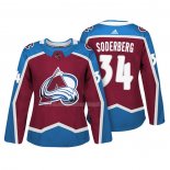 Maglia Hockey Donna Colorado Avalanche Carl Soderberg Autentico Giocatore Maroon