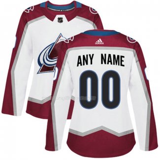 Maglia Hockey Donna Colorado Avalanche Personalizzate Bianco