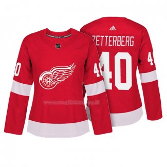 Maglia Hockey Donna Detroit Red Wings Henrik Zetterberg Autentico Giocatore Rosso