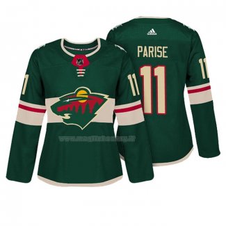 Maglia Hockey Donna Minnesota Wild Zach Parise Autentico Giocatore Verde