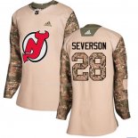 Maglia Hockey Donna New Jersey Devils Damon Severson Autentico 2017 Veterans Day Camuffamento