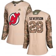 Maglia Hockey Donna New Jersey Devils Damon Severson Autentico 2017 Veterans Day Camuffamento
