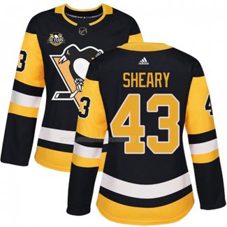 Maglia Hockey Donna Pittsburgh Penguins Conor Sheary 50 Anniversary Home Premier Nero