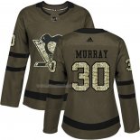Maglia Hockey Donna Pittsburgh Penguins Matt Murray 2018 Salute To Service Verde Militare