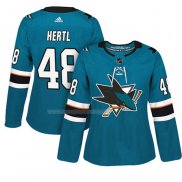 Maglia Hockey Donna San Jose Sharks Tomas Hertl Autentico Giocatore Verde