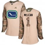 Maglia Hockey Donna Vancouver Canucks Kirk Mclean Autentico 2017 Veterans Day Camuffamento