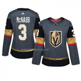 Maglia Hockey Donna Vegas Golden Knights Brayden Mcnabb Home Autentico Giocatore Gris