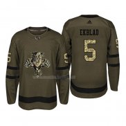 Maglia Hockey Florida Panthers Aaron Ekblad 2018 Salute To Service Verde Militare