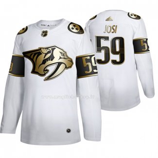 Maglia Hockey Golden Edition Nashville Predators Roman Josi Limited Bianco