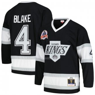 Maglia Hockey Los Angeles Kings Rob Blake Mitchell & Ness 1992-93 Blue Line Nero