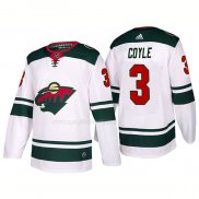 Maglia Hockey Minnesota Wild Charlie Coyle Away 2017-2018 Bianco