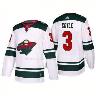 Maglia Hockey Minnesota Wild Charlie Coyle Away 2017-2018 Bianco