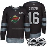 Maglia Hockey Minnesota Wild Jason Zucker 1917-2017 100th Anniversario Nero