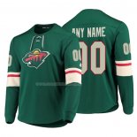 Maglia Hockey Minnesota Wild Personalizzate Platinum Verde