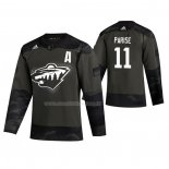 Maglia Hockey Minnesota Wild Zach Parise 2019 Veterans Day Camuffamento