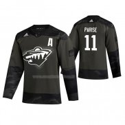 Maglia Hockey Minnesota Wild Zach Parise 2019 Veterans Day Camuffamento
