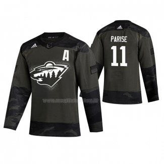 Maglia Hockey Minnesota Wild Zach Parise 2019 Veterans Day Camuffamento