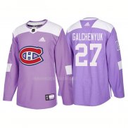 Maglia Hockey Montreal Canadiens Alex Galchenyuk Autentico 2018 Fights Cancer Viola
