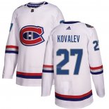 Maglia Hockey Montreal Canadiens Alexei Kovalev Autentico 2017 100 Classic Bianco
