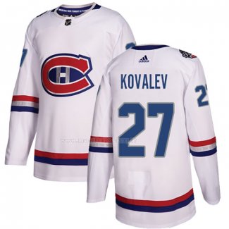 Maglia Hockey Montreal Canadiens Alexei Kovalev Autentico 2017 100 Classic Bianco