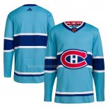 Maglia Hockey Montreal Canadiens Reverse Throwback Autentico Blank Blu