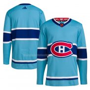 Maglia Hockey Montreal Canadiens Reverse Throwback Autentico Blank Blu
