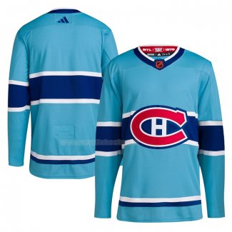 Maglia Hockey Montreal Canadiens Reverse Throwback Autentico Blank Blu