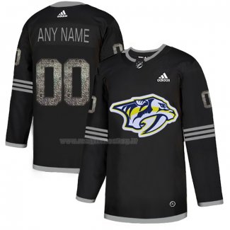 Maglia Hockey Nashville Predators Personalizzate Black Shadow Nero