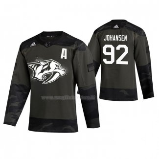 Maglia Hockey Nashville Predators Ryan Johansen 2019 Veterans Day Camuffamento